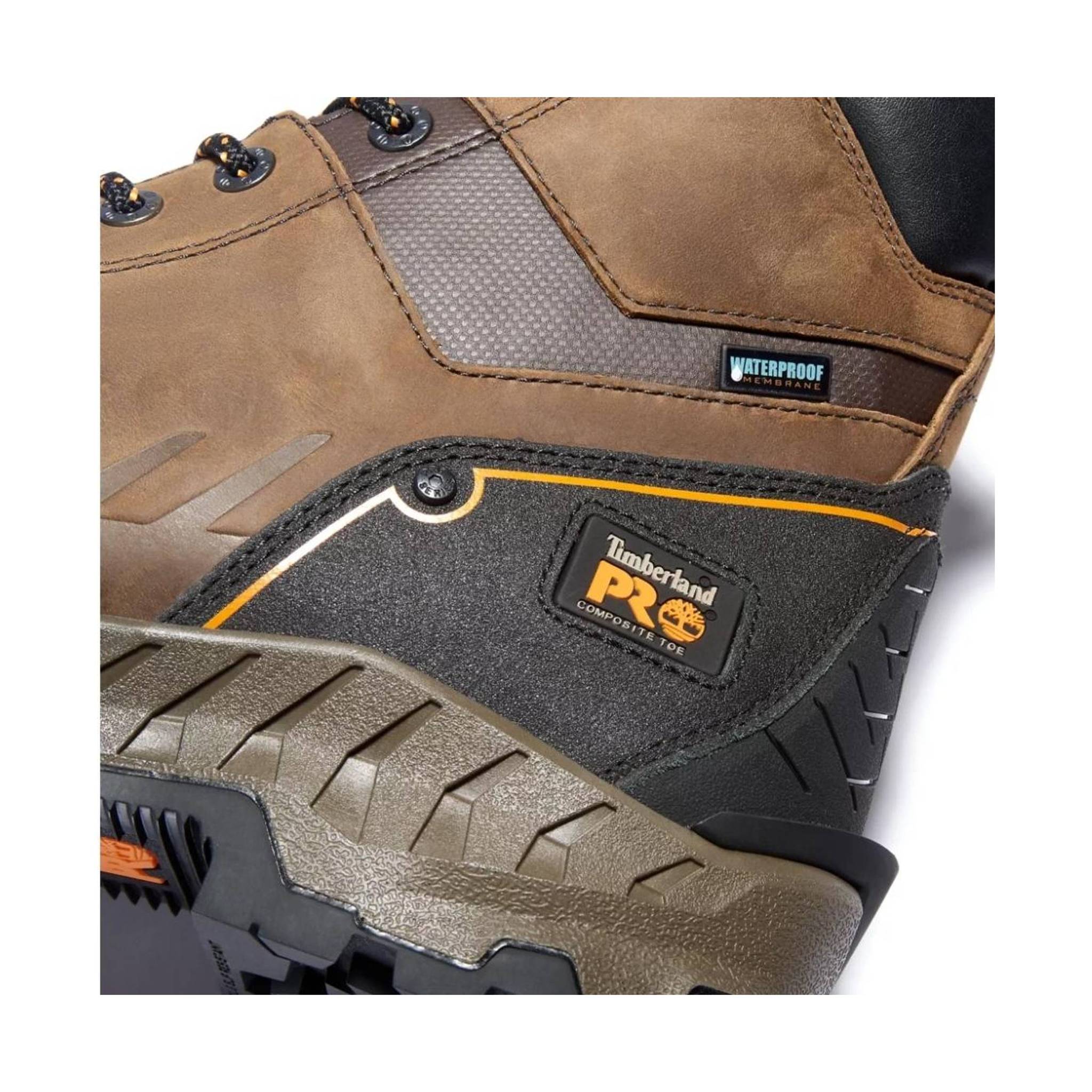 Timberland Pro Men's Work Summit 8 Inch Composite Toe Work Boot - Distressed Brown Full-Grain by Lenny's Shoe & Apparel