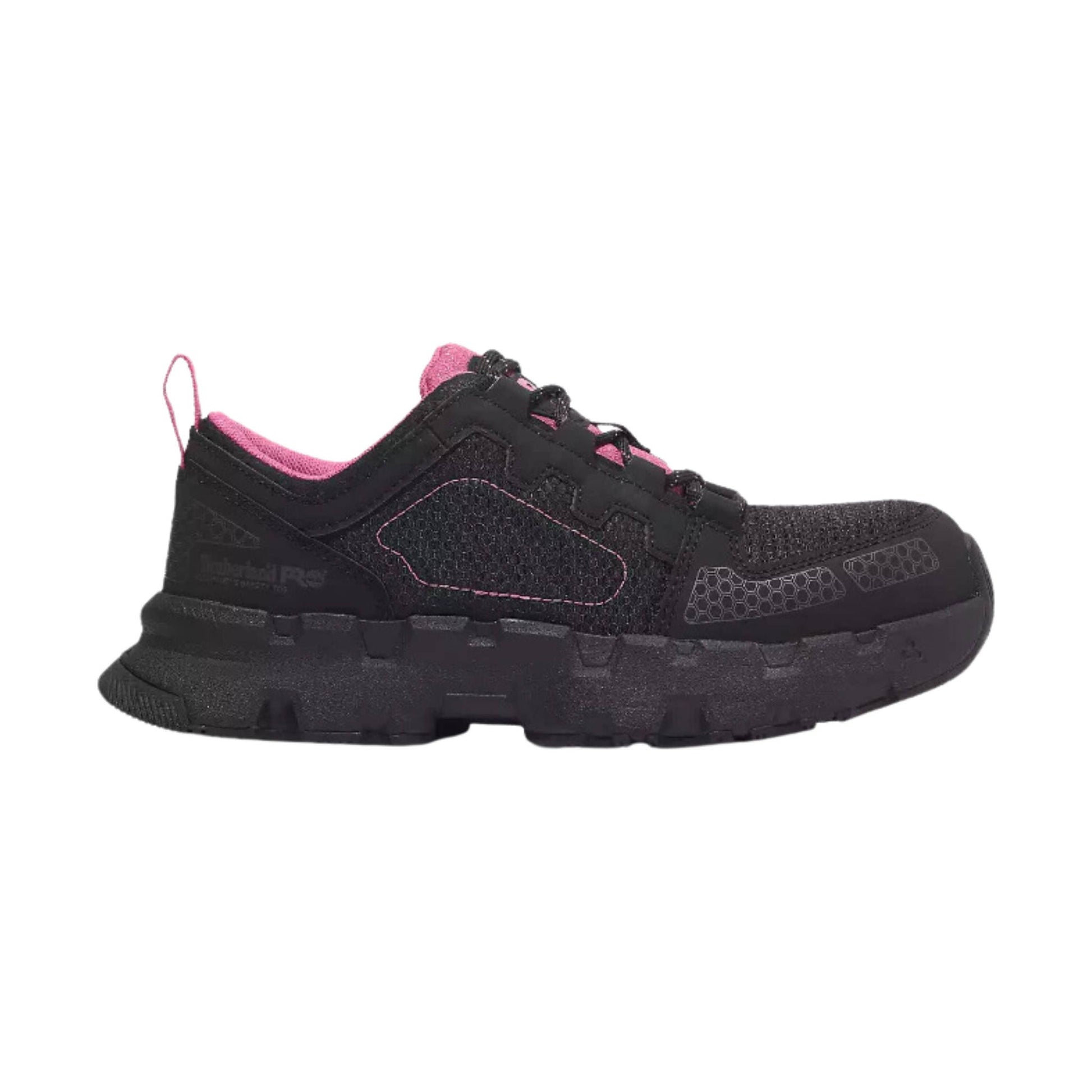 Timberland Pro Women's EV Powertrain Composite Toe Work Shoes - Black/Pink by Lenny's Shoe & Apparel