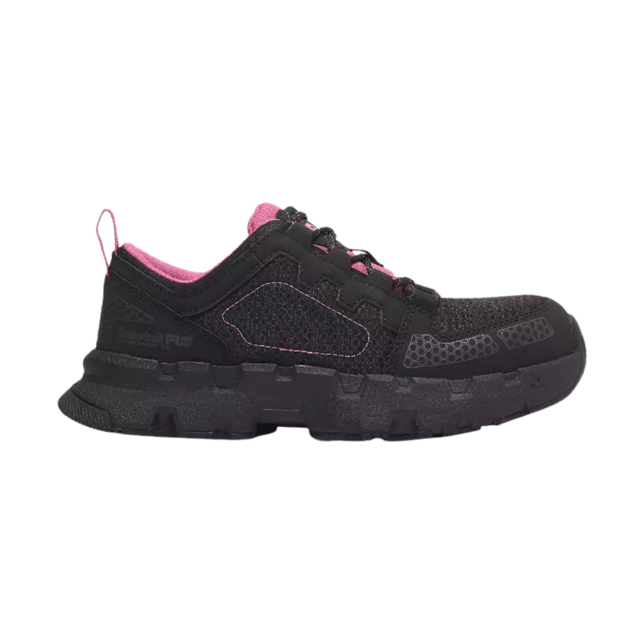 Timberland Pro Women's EV Powertrain Composite Toe Work Shoes - Black/Pink by Lenny's Shoe & Apparel