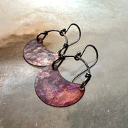 Copper Crescent Earrings - 4 sizes