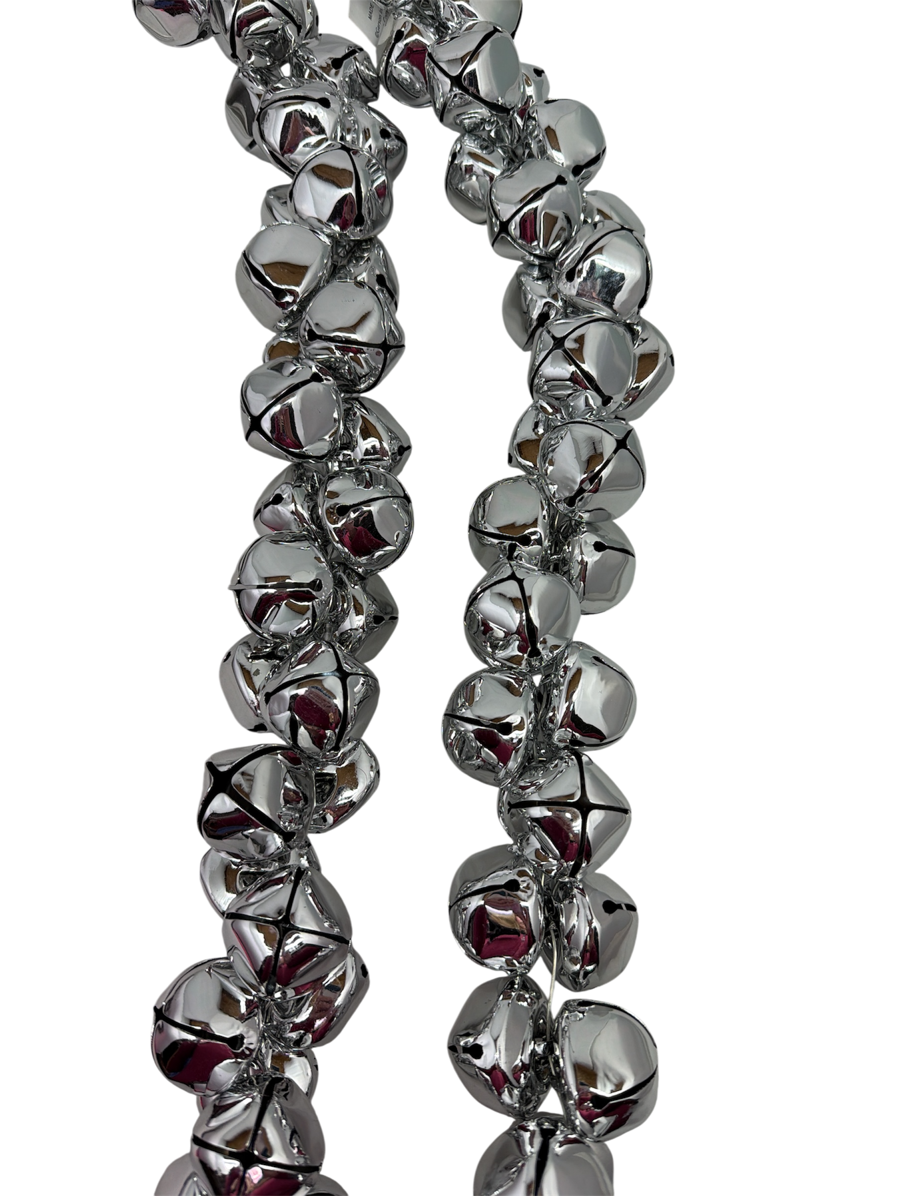 70 Inch Metal Jingle Bell Garland - Silver