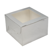 Square Cookie Box - 2 Pack - Silver