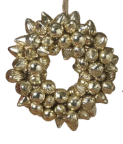 Handblown  Gold  Glass Ornament Wreath