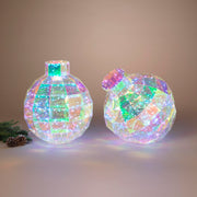 Holographic Holiday Ornament – 9" USB Electric Lighted Sphere -