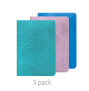 Soft Cover Notebook 3 Pack - Blue, Pink Blue