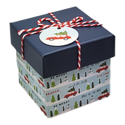 Gift Box Cube for Gift Cards - 3" x 3" -  Bringing Home the Tree