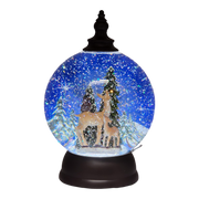 Lighted Spinning Water Globe - Deer in the Forest