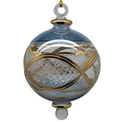 Sapphire Grandeur Blue Ball with Gold Elegance