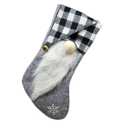 White Buffalo Plaid Gnome Stocking
