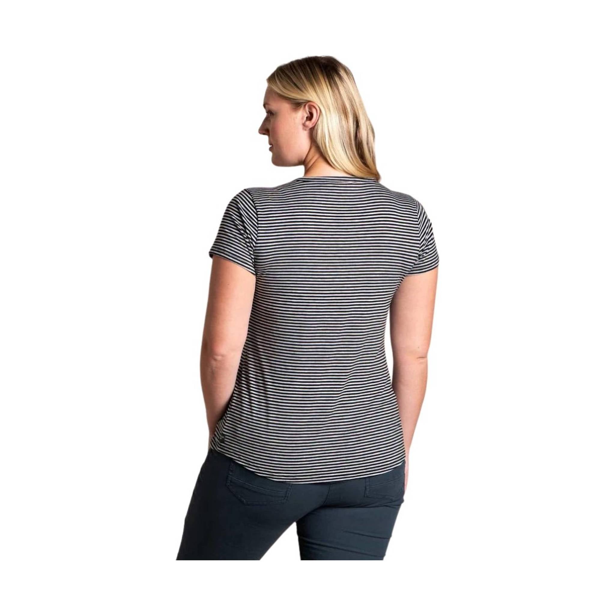 Toad & Co Women's Marley II Short Sleeve Tee - Heather Grey Stripe by Lenny's Shoe & Apparel