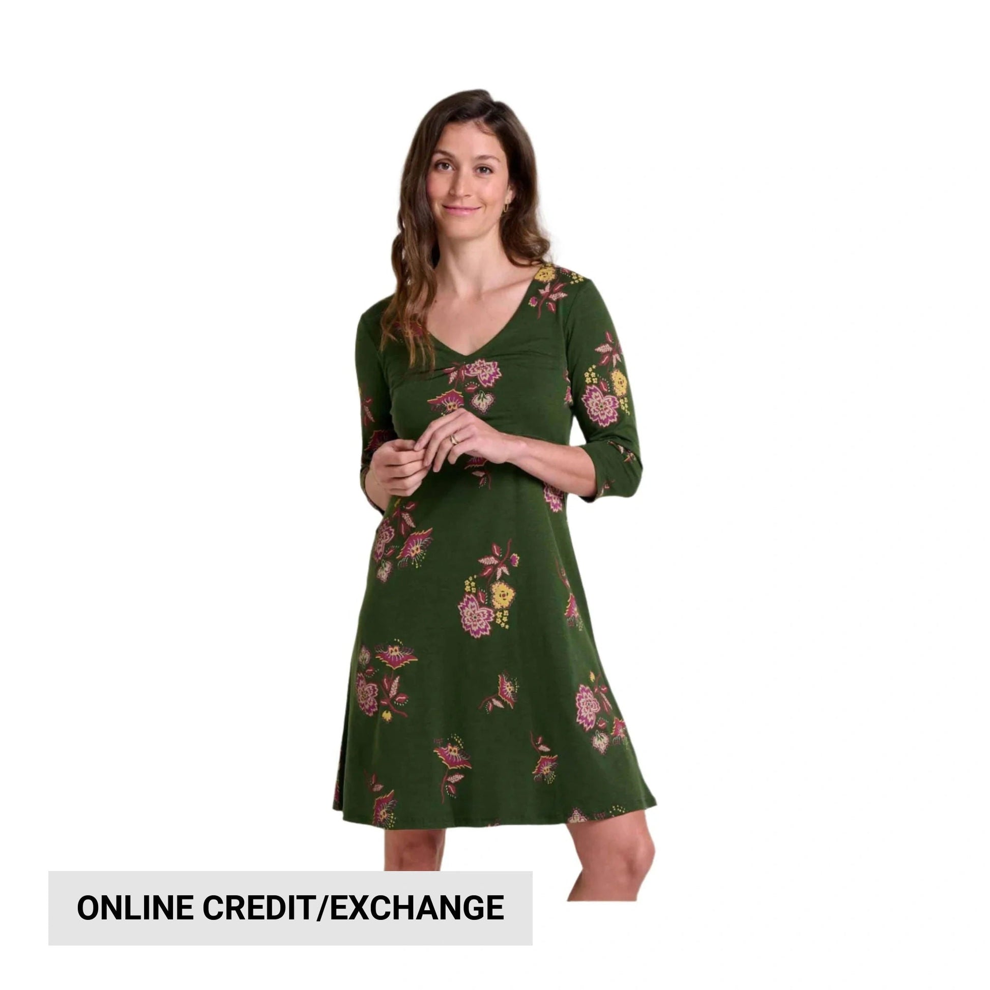 Toad & Co Women's Rosalinda Dress - Epidote Lg Scale Print by Lenny's Shoe & Apparel