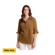 Toad & Co Women's Scouter Cord Long Sleeve Shirt - Honey Brown by Lenny's Shoe & Apparel