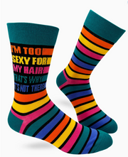 Fabdaz - Too Sexy Men's Novelty Crew Socks by SidePony Boutique