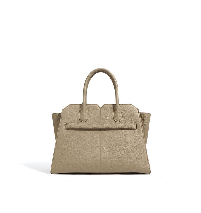 Top Handle Metallic Lock Boston Bag Shoulder Bag by elliparr