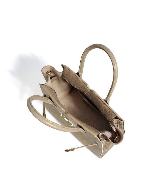 Top Handle Metallic Lock Boston Bag Shoulder Bag by elliparr