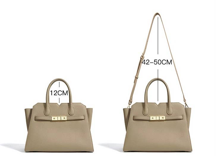 Top Handle Metallic Lock Boston Bag Shoulder Bag by elliparr