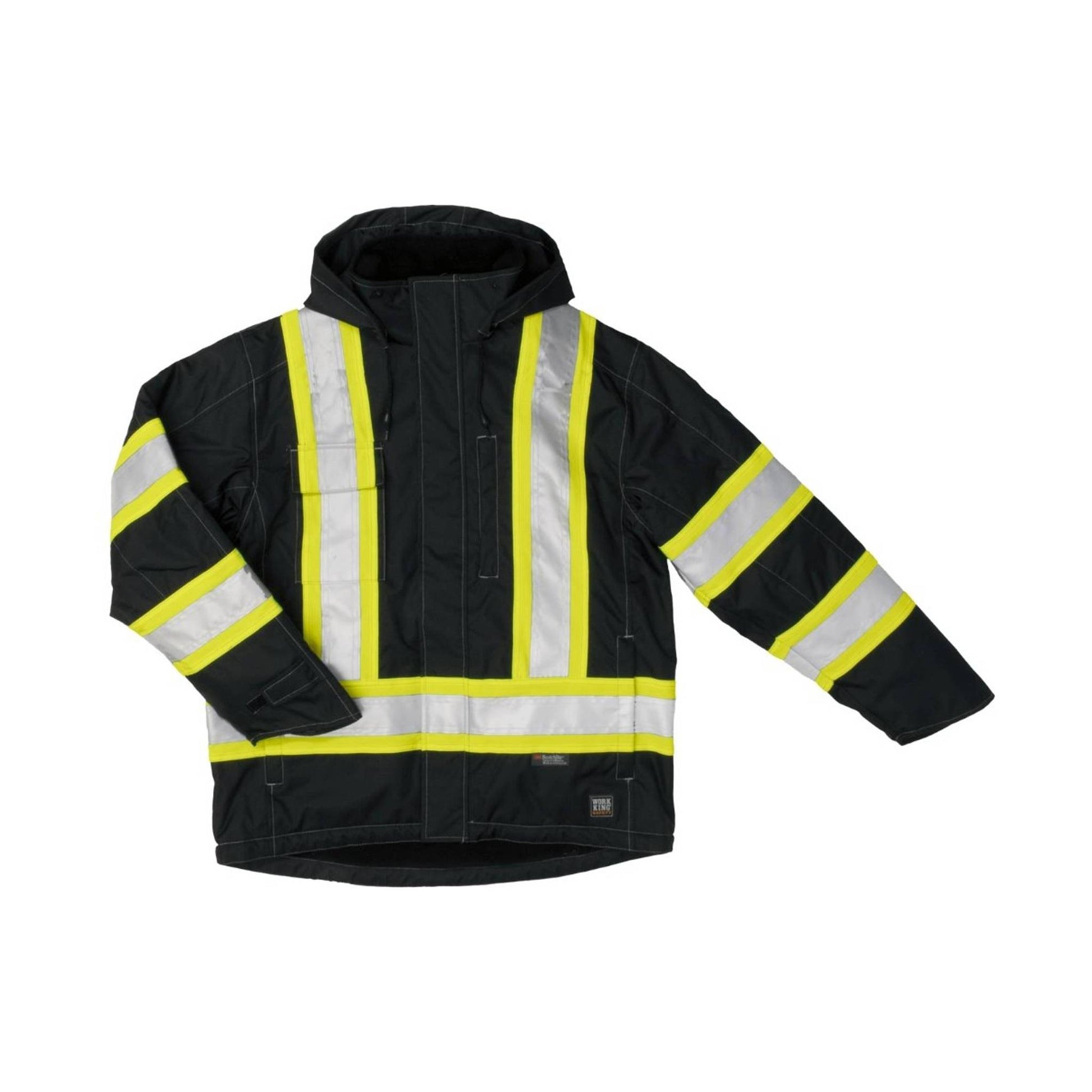 Tough Duck Men's Fleece Lined Safety Jacket - Black by Lenny's Shoe & Apparel