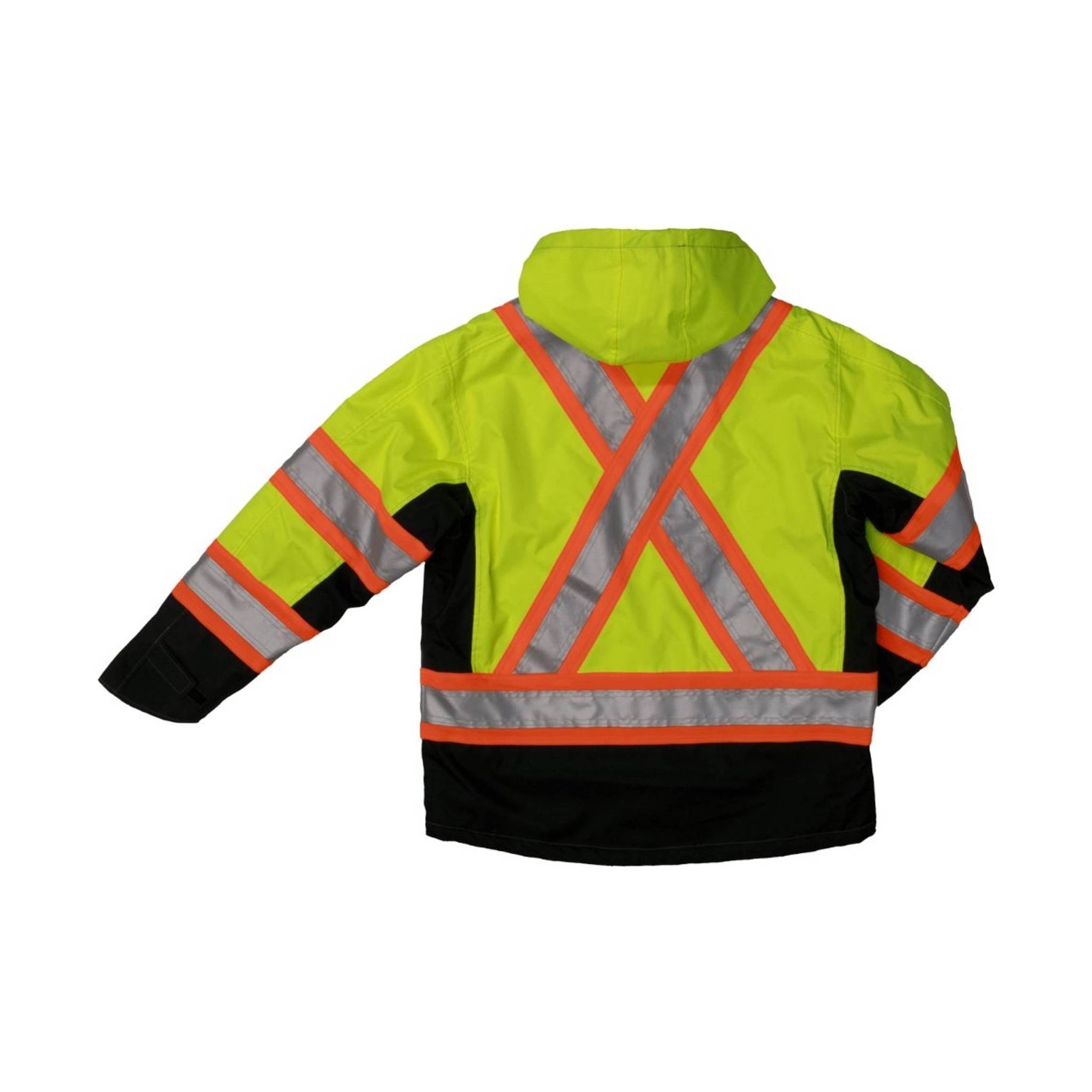 Tough Duck Men's Fleece Lined Safety Jacket - Fluorescent Green by Lenny's Shoe & Apparel