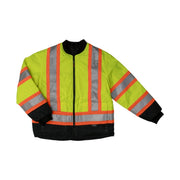 Tough Duck Men's Reversible Insulated Safety Jacket - Fluorescent Green by Lenny's Shoe & Apparel