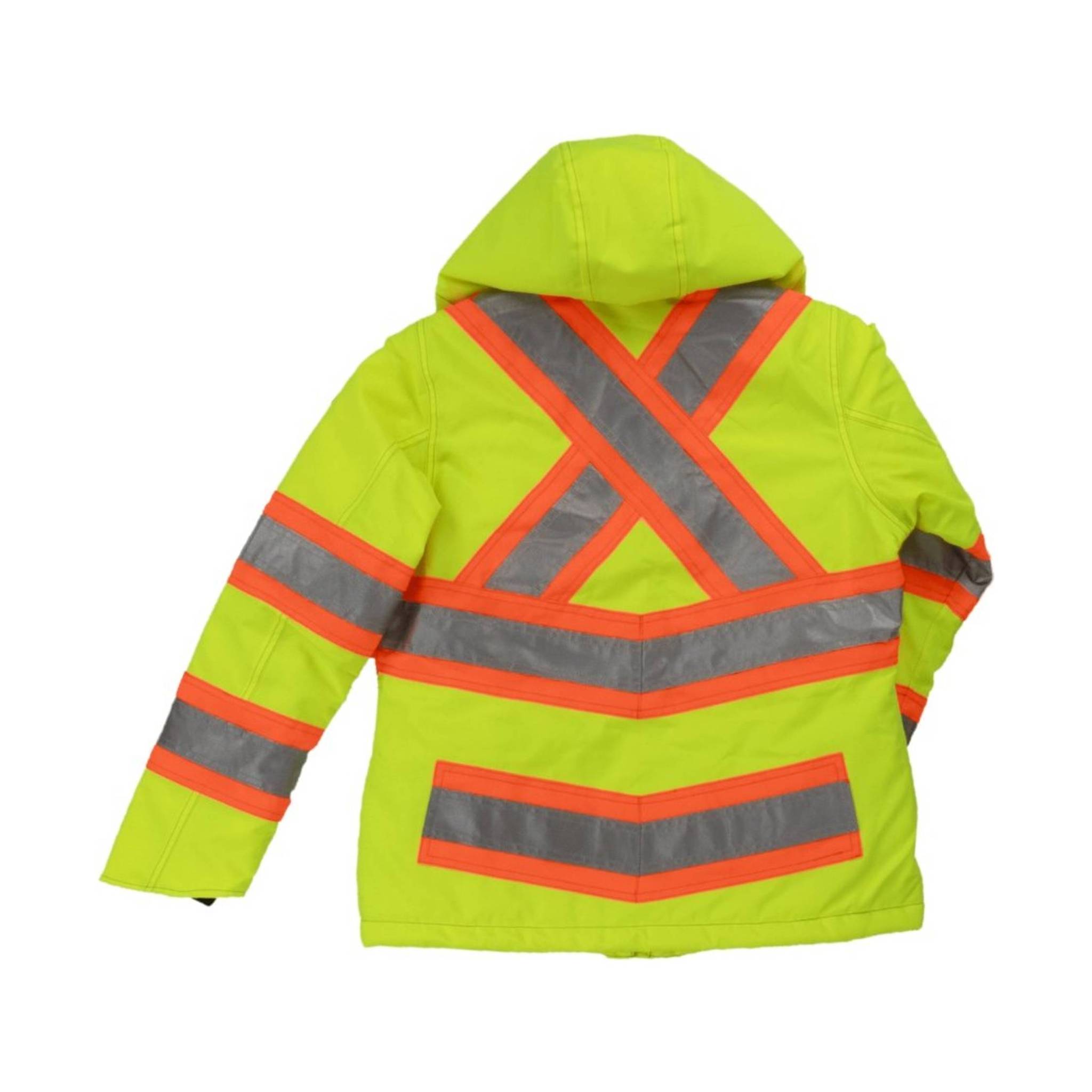 Tough Duck Women's Insulated Flex Safety Jacket - Fluorescent Green by Lenny's Shoe & Apparel