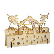 Lighted 3D Laser-cut Nativity