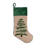 Beaded And Embroidered Sequin Tree Stocking