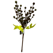 Green Berry Spray  With Autumn Leaves 10  Inch