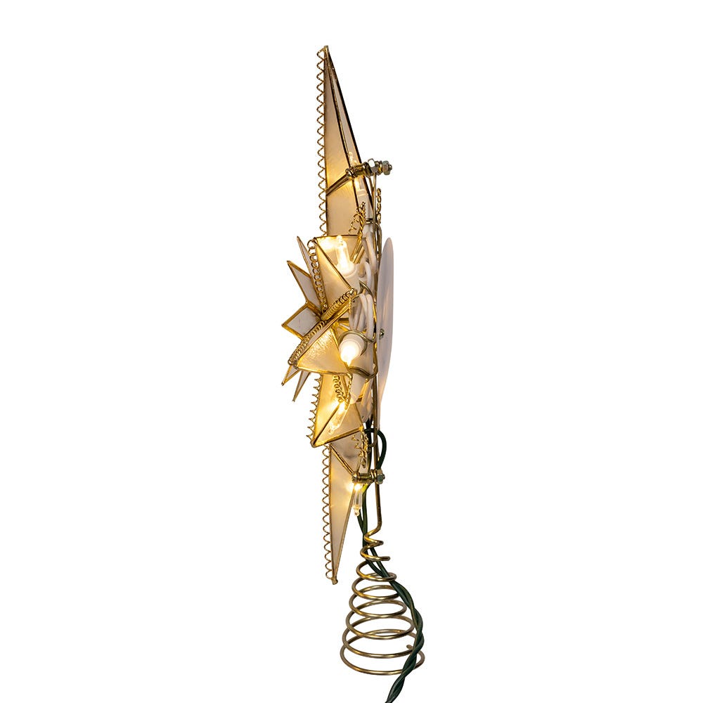 Glistening LED Capiz Bethlehem Star Treetop