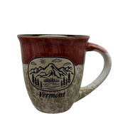 Mountain Scene Drip Glaze Mug - Red