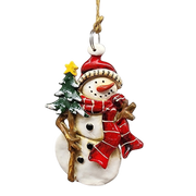 Clay-Style Snowman Ornament - Christmas tree