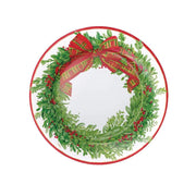 Boxwood and Berries Wreath Paper Salad & Dessert Plates