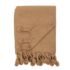 Throw Blanket - 50" x 60" Cotton Dijon by Homeportonline