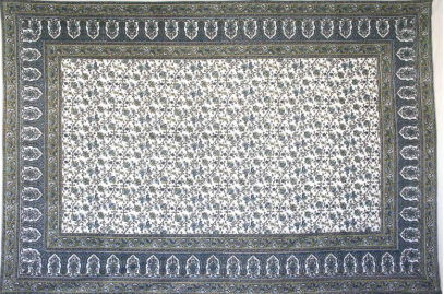 Tapestry Queen Size Turkish Floral White by Homeportonline