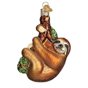 Sloth Glass Ornament