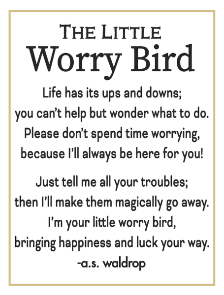 The Little Worry Bird Charm