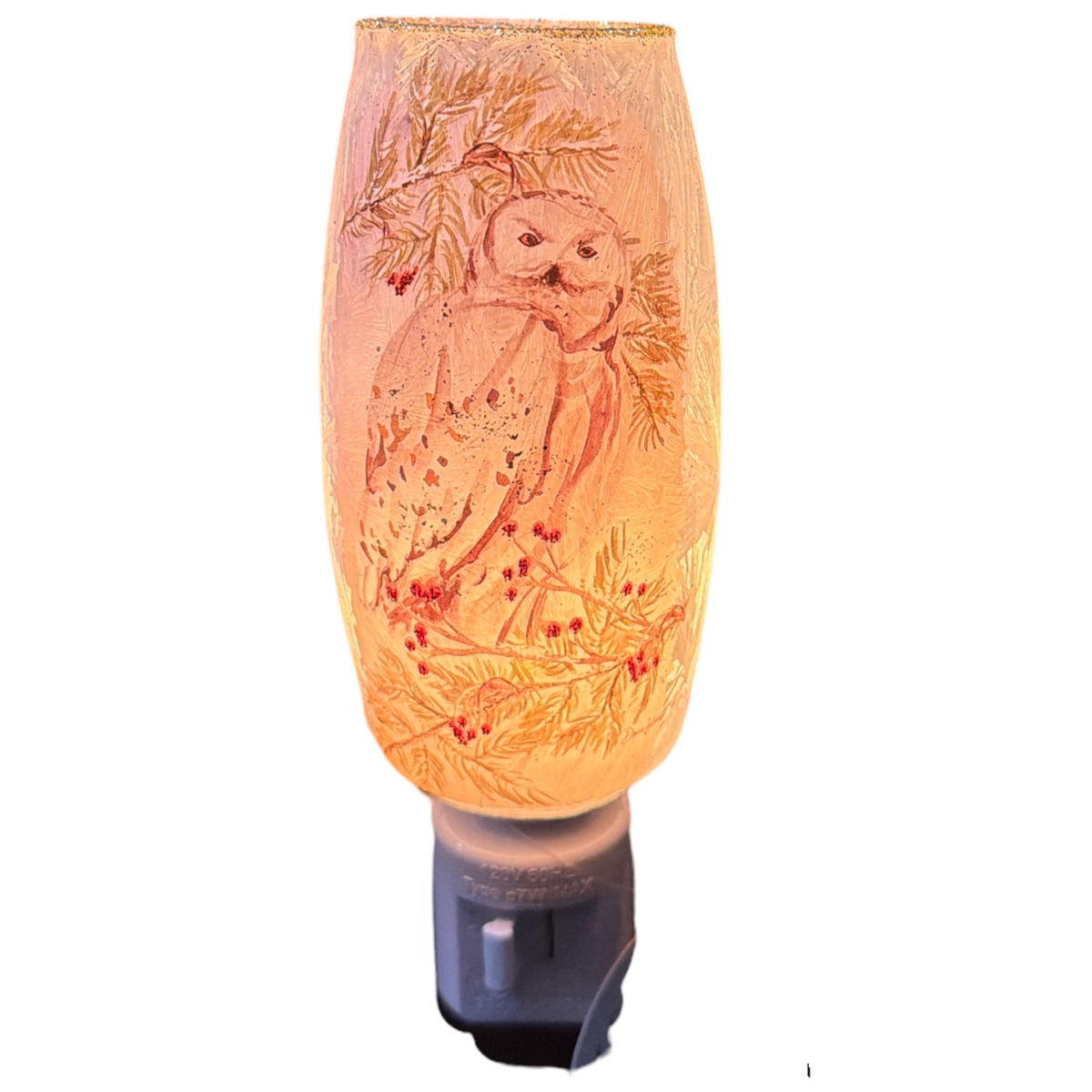 Glass Nightlight - Winter Owl