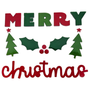 Holiday Window Gel Clings – Merry Christmas Message Set (11 Pieces)