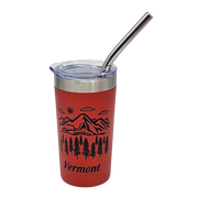 Vermont Green Mountains Stainless Steel 2oz Shooter - Red