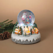 Lighted Musical Spinning Water Globe Village