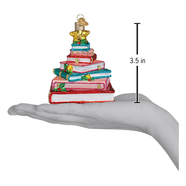 Book Club Tree Glass Ornament