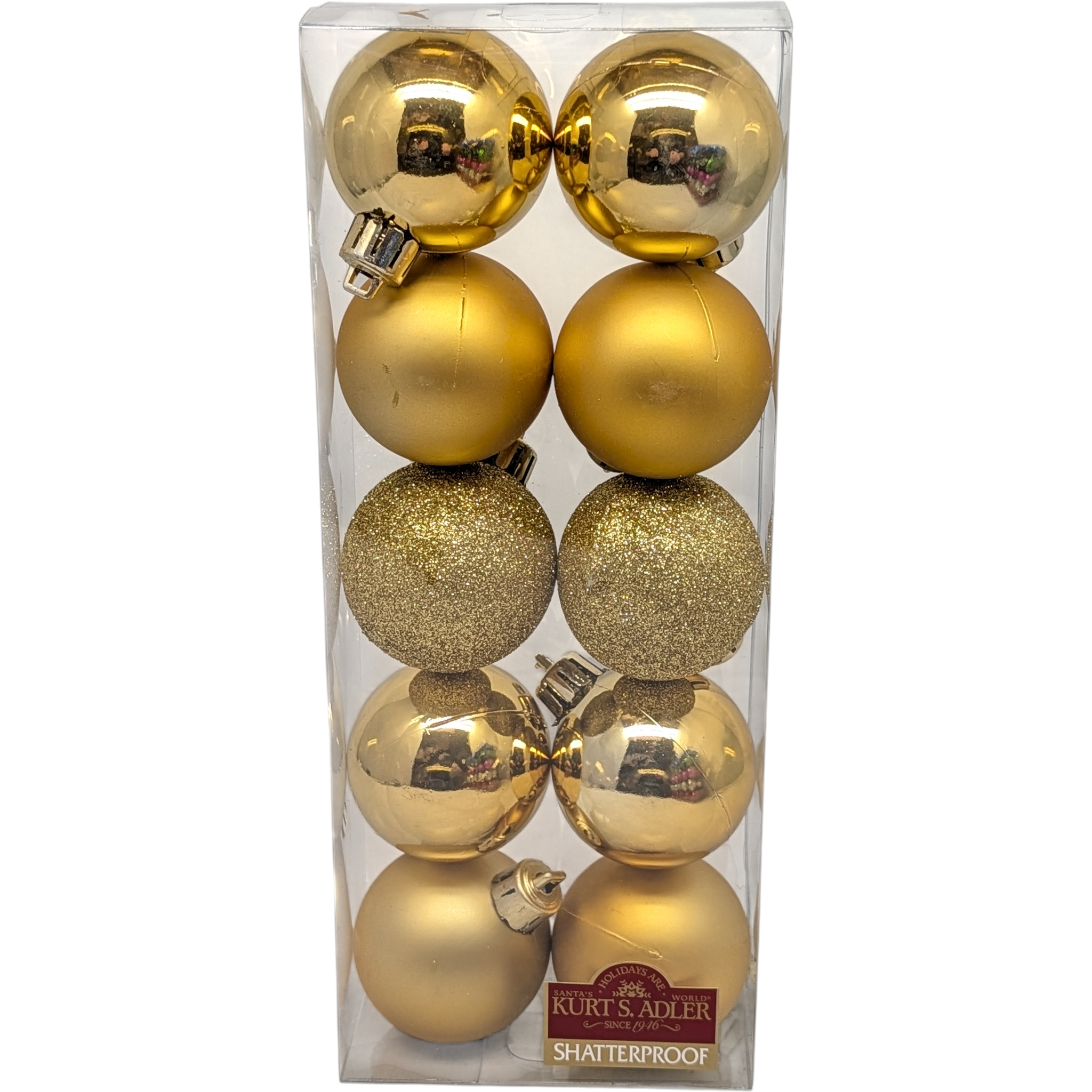 Shatterproof 10 pack Ornaments – 50mm -