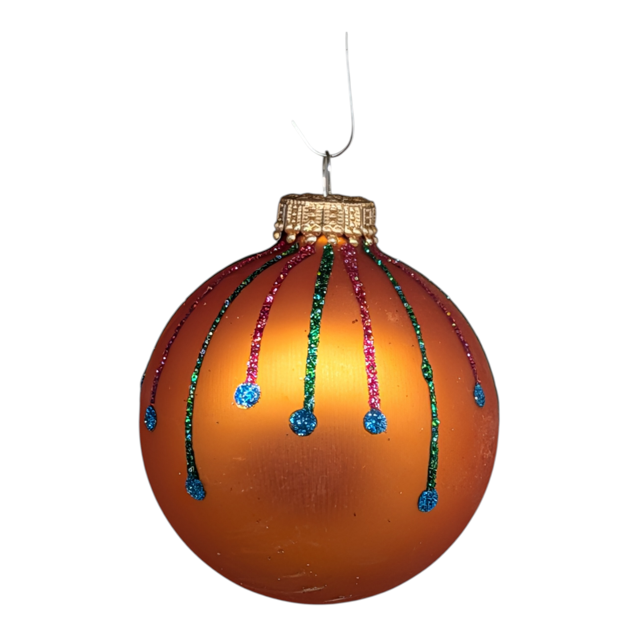 Krebs Value Glass Ornament 4 pack - Neon Drip