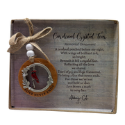 Cardinal Crystal Tear  Ornament