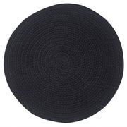 Essex Round Braided Placemat - Black