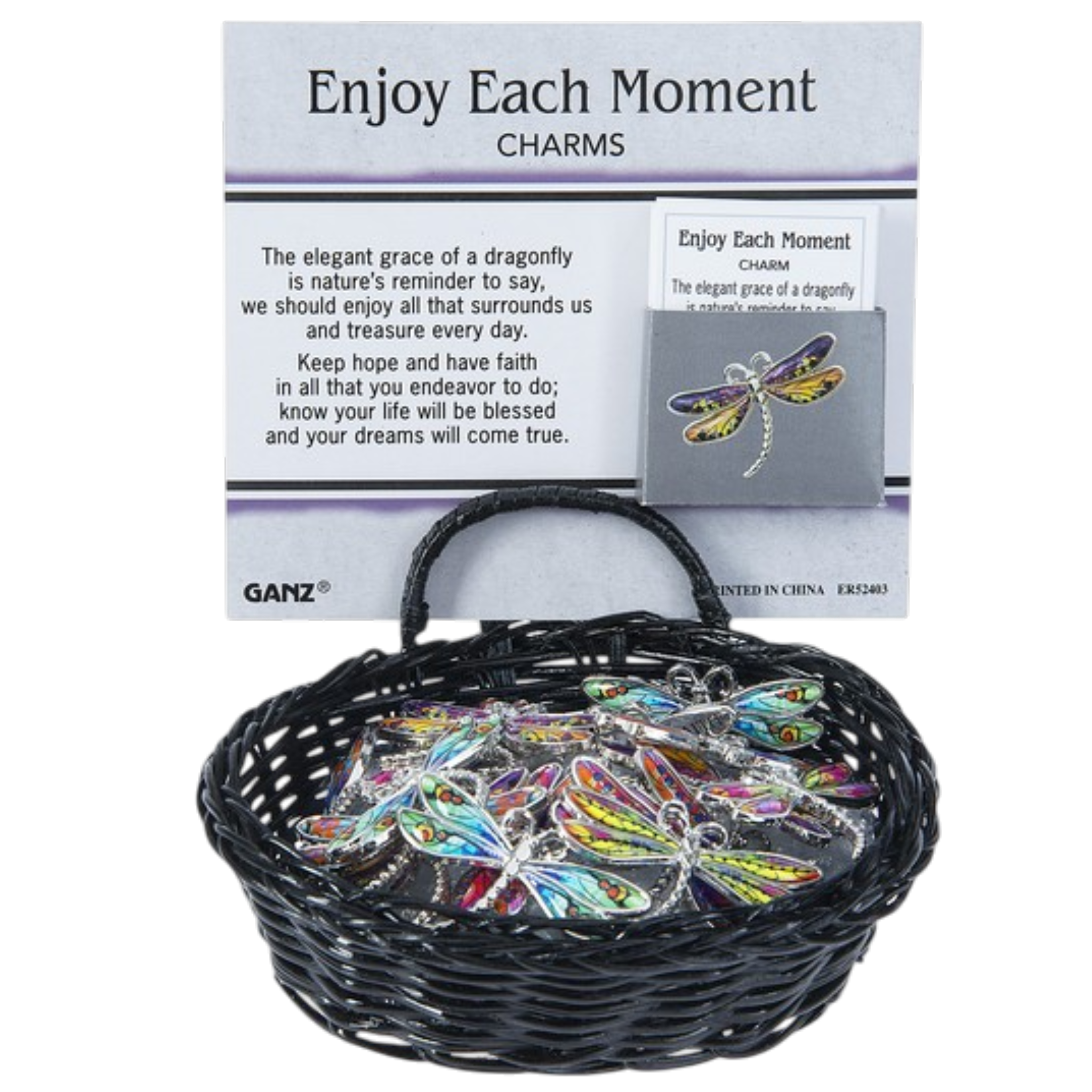 Dragonfly Inspriational Pocket Charm -