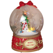 Lighted Musical Globe with Moving Scene - Snowman