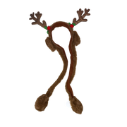 Holiday Antler Headband with Jumping Ears