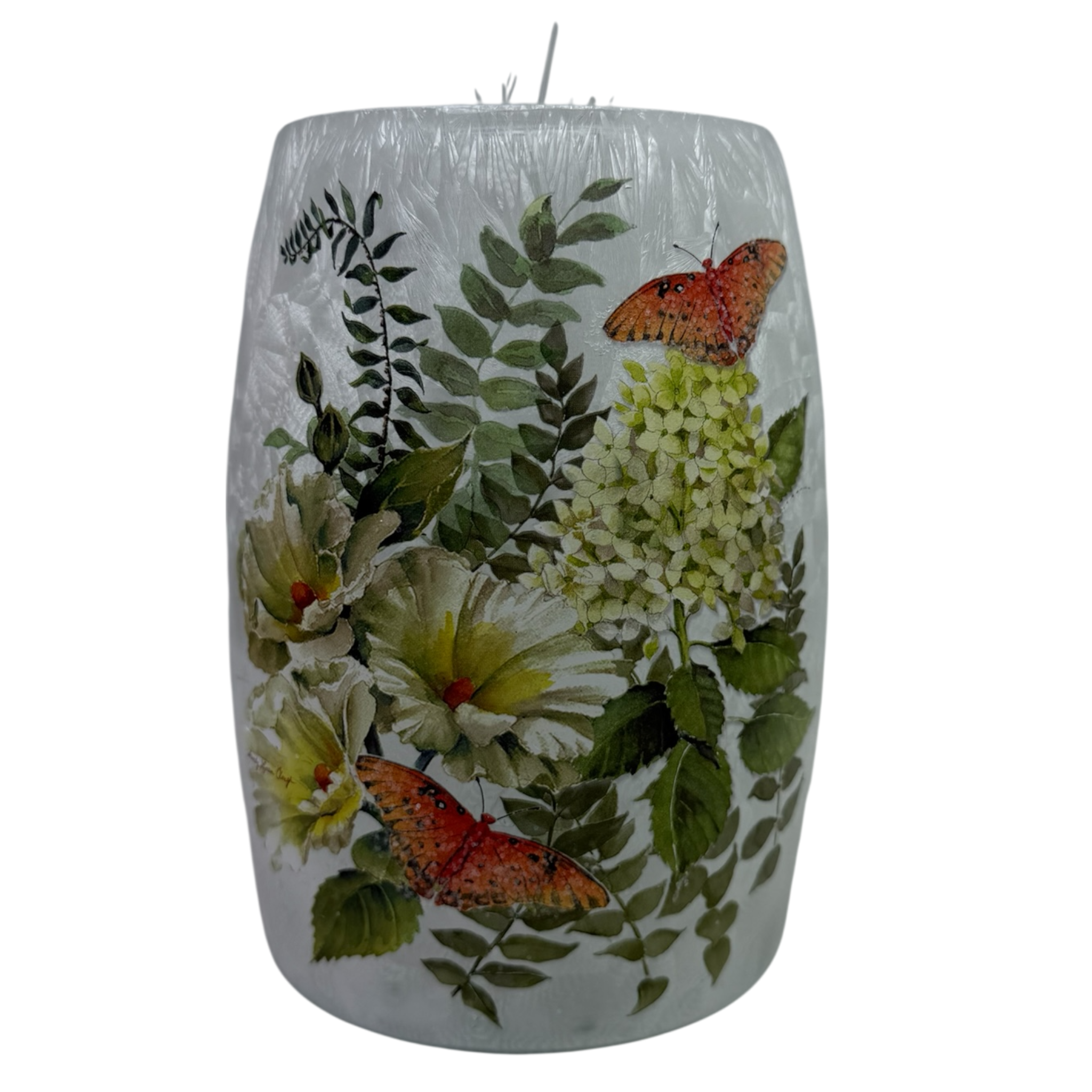 Flutters and Flowers - Lighted 5.5 Inch Vase