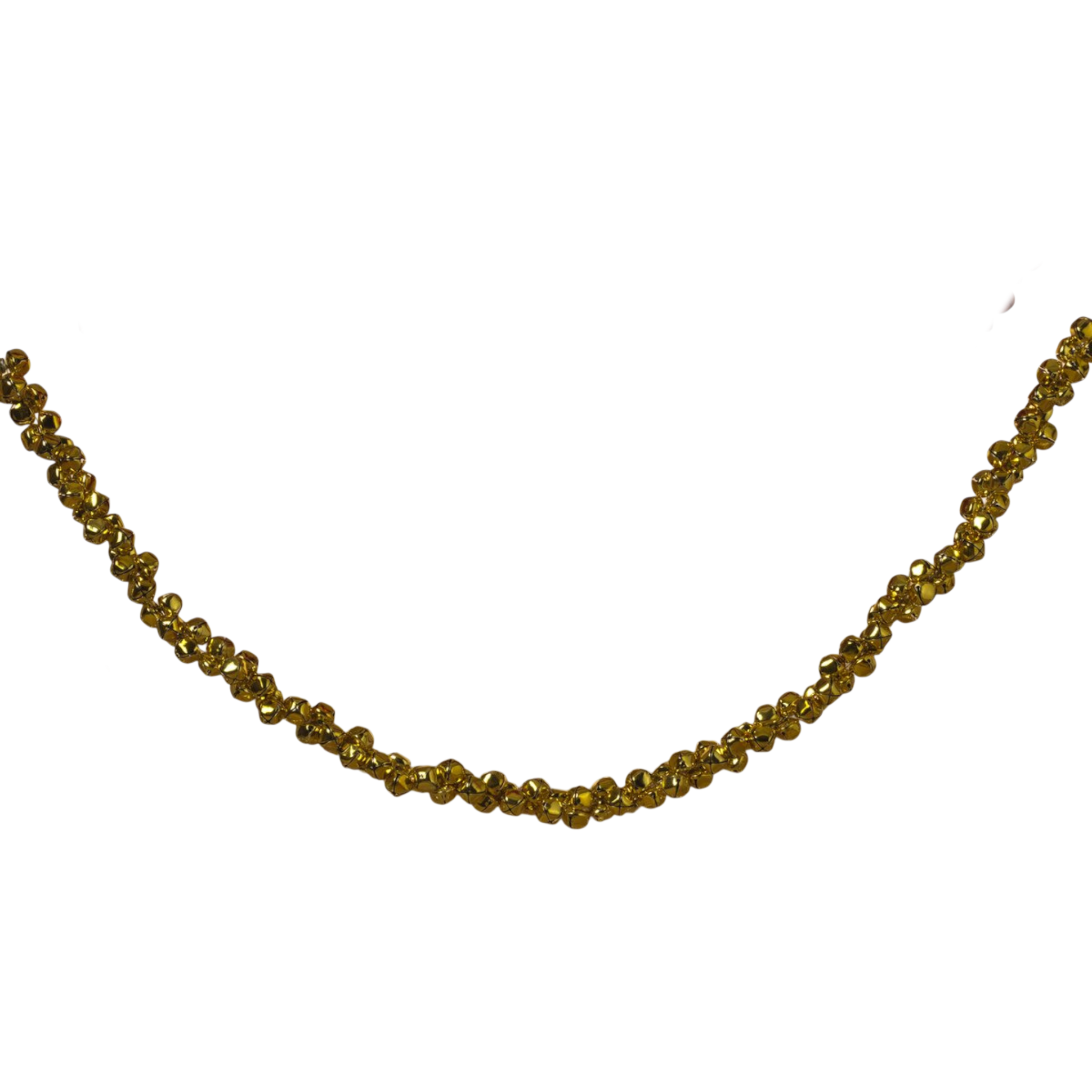 70 Inch Metal Jingle Bell Garland - Gold