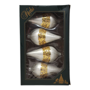 Krebs Value Glass Ornament 4 pack - Silver & Gold Drops